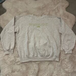 Gray Michigan State Spartans Sweater